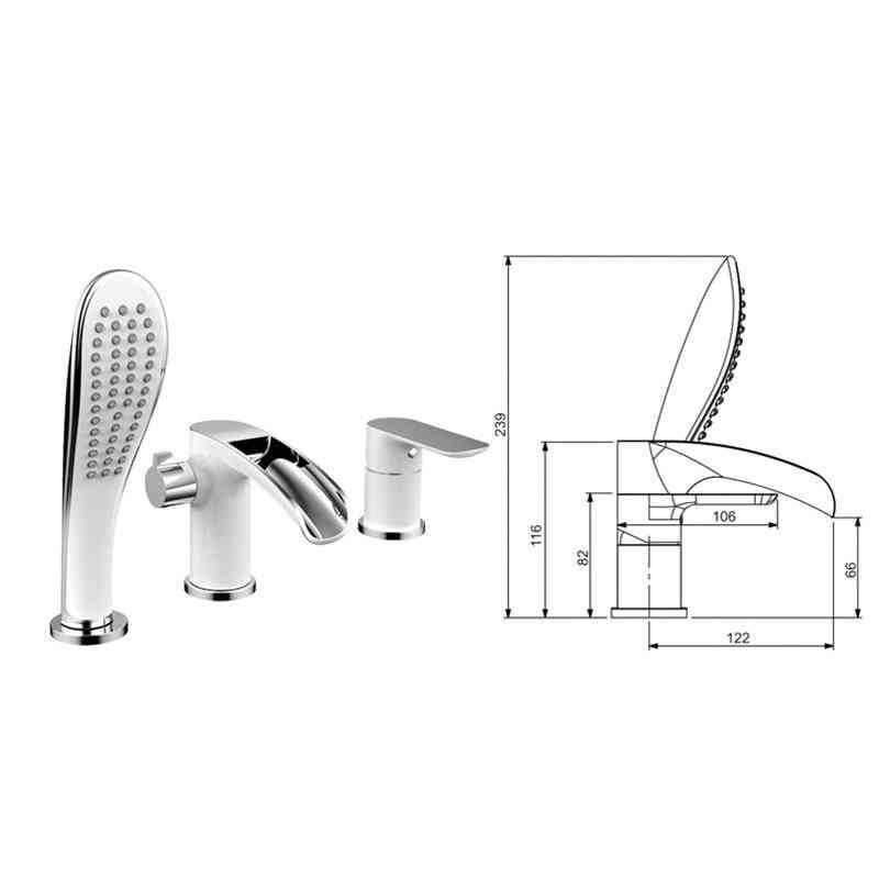 Bathroom Shower, Wall Mounted Bath Mixer - Bathtub Faucet