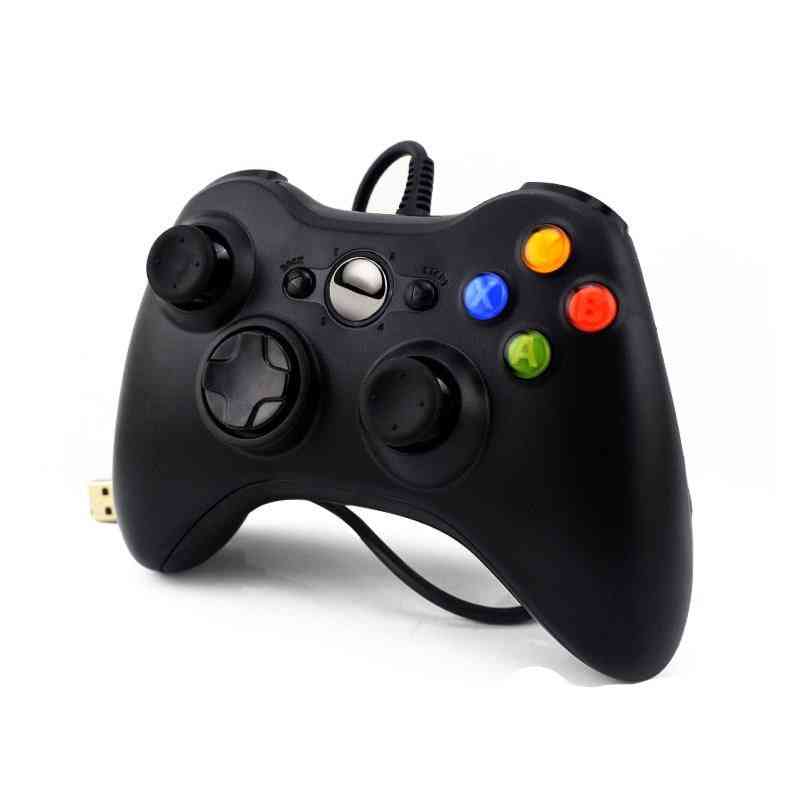 Przewodowy gamepad USB do kontrolera Xbox 360 / Slim dla systemu Windows 7/8/10 - czarny