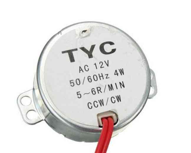 Tyc-50 moteur synchrone, ac 12v, ac 220v, moteur à aimant permanent 5 / 6rpm cw ccw plaque tournante micro-ondes