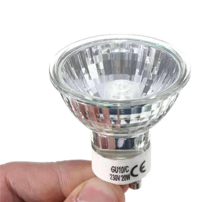 Bombilla halógena gu10 20w 35w 50w bombilla de lámpara alto brillo 2800k luces de vidrio transparente de alta eficiencia - 20w