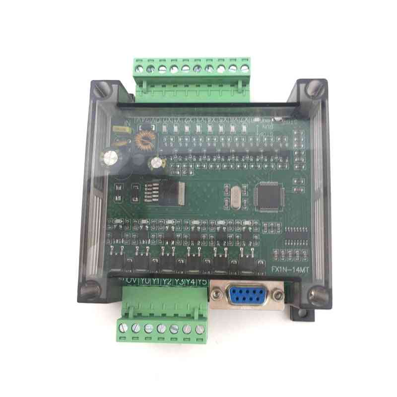 Plc Industrial Control Board With Housing Fx1n-14mr Fx1n-14mt Controller Programmable Module