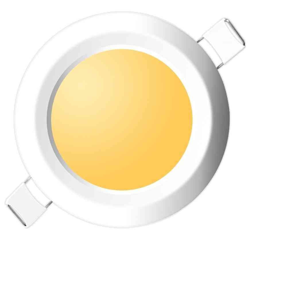 Dimbare led-spot 7w ronde downlight rgb verzonken plafondlamp 220v / 110v rgbw kleur veranderende led-verlichting voor slaapkamer - rgb ww / gloeilamp x 4
