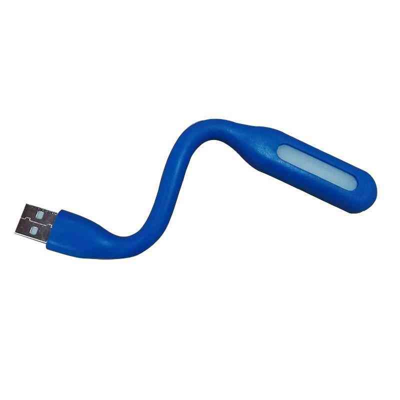 Vikbar USB-kontakt nattlampa bekvämare för dator och andra enheter - blå kropp / ingen