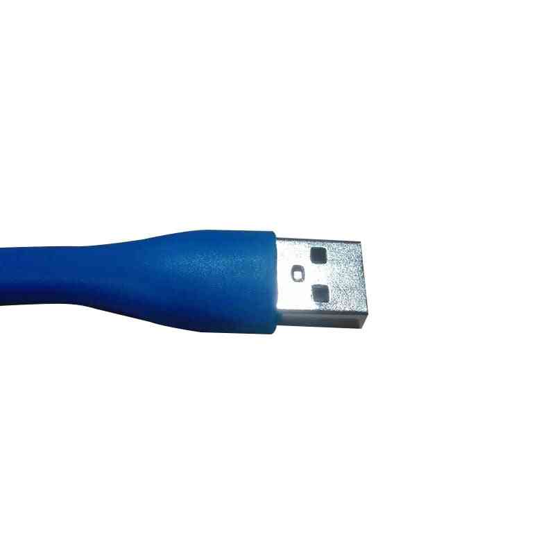 Vikbar USB-kontakt nattlampa bekvämare för dator och andra enheter - blå kropp / ingen