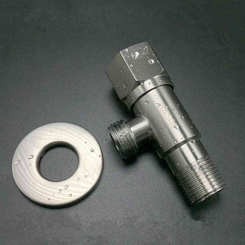 Válvula angular de aço inoxidável válvula triângulo g1 / 2-thread válvula de água quente e fria (válvula)
