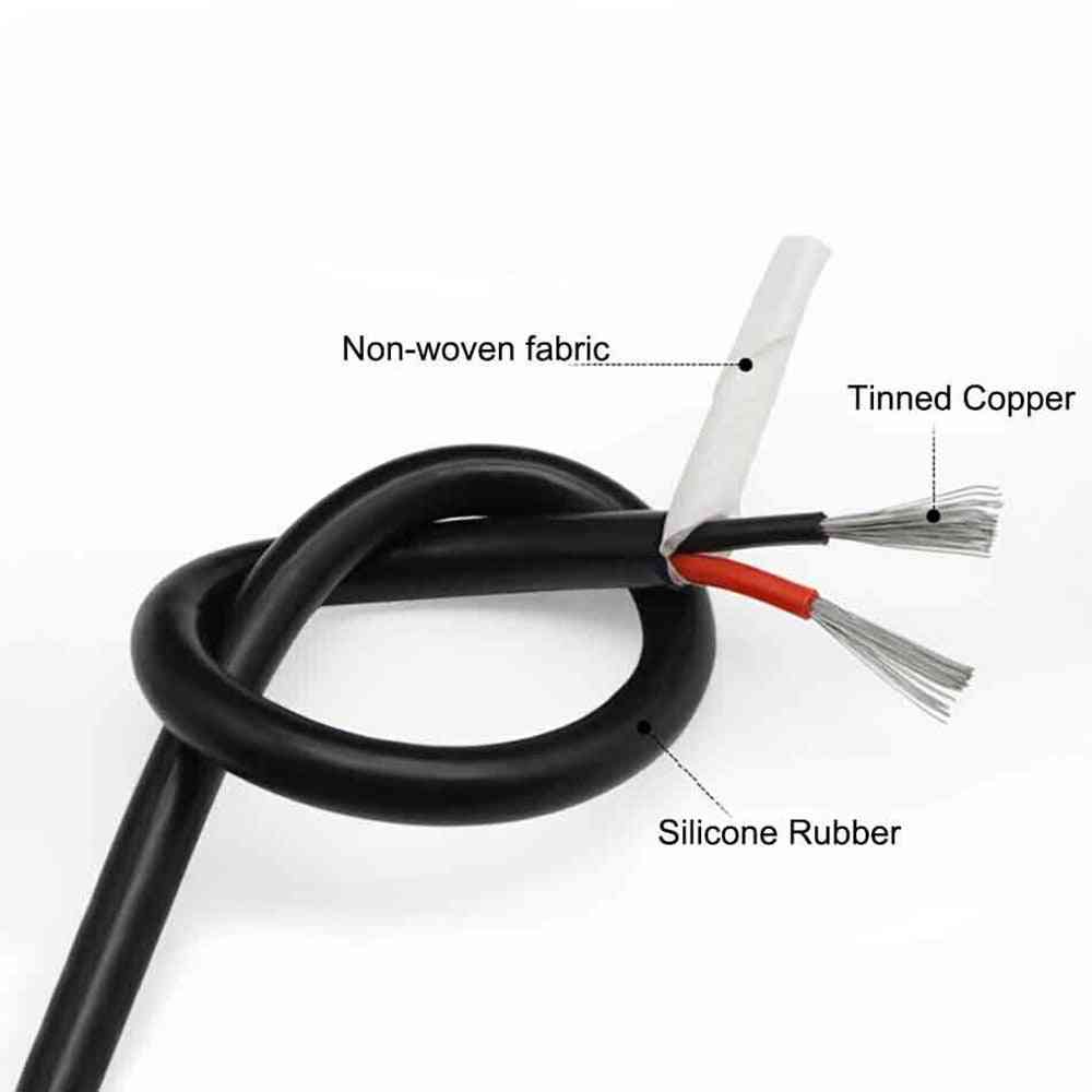 1m 2žilový kábel zo silikónovej gumy - vysokoteplotné elektronické signálne vedenie