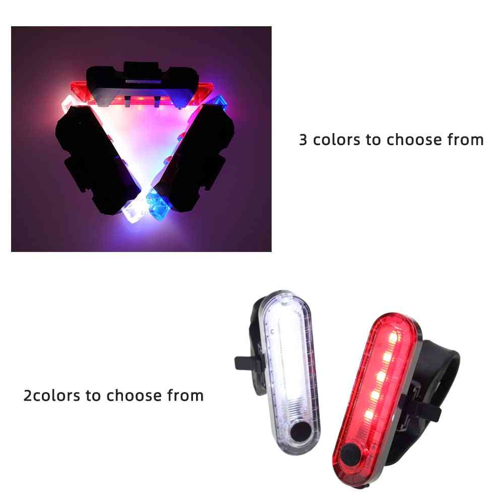 Varningslampor för akutstrålkastare utomhus vattentät, 4 blixtlägen USB-laddning bärbar för bilsäkerhetscykel - en röd