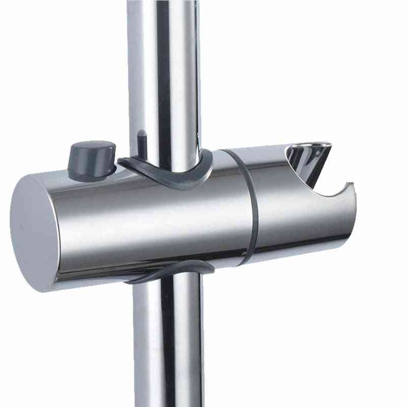 Barre de support de glissière de douche réglable 24-25mm pour salle de bain ABS - Robinet de support de glissière de rail de douche en plastique chromé, accessoire de salle de bain - chromé 25mm