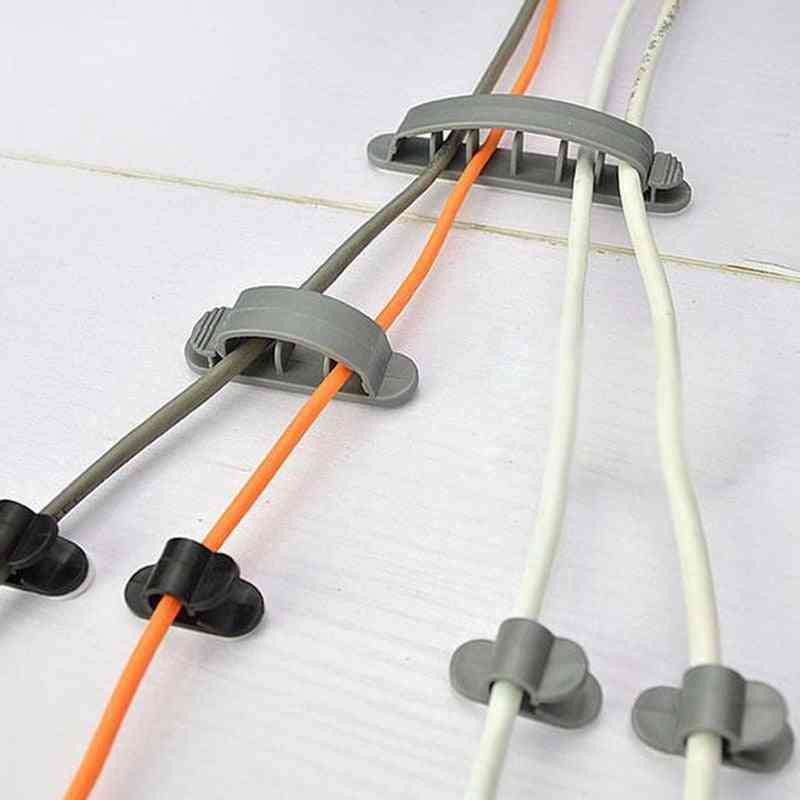 Uniwersalny uchwyt na kabel klips ze sprzączką opaski z tworzywa sztucznego organizer do drutu zarządzanie zapięciami akcesoria do przewodów -