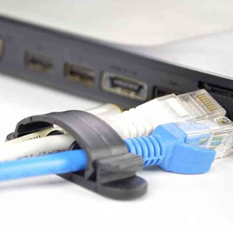 Support de câble universel clip boucle cordon attaches en plastique organisateur de fil gestion des attaches accessoires de câblage -