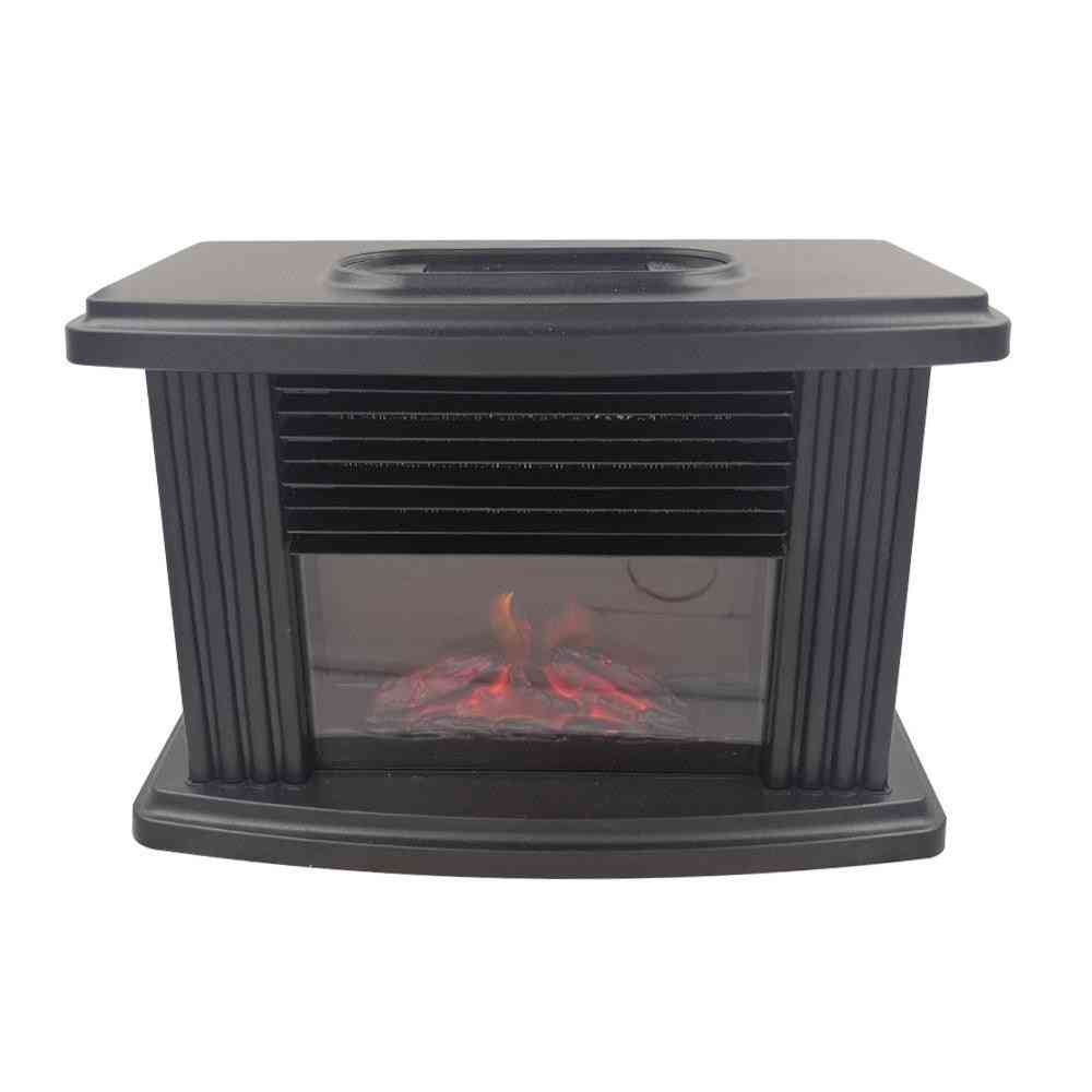 Electric Fireplace Heater With Remote Control - Tabletop Warmer Simulation