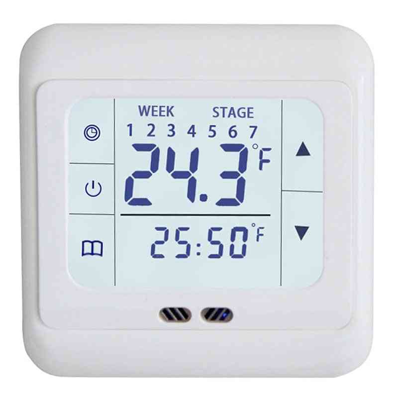 Digital Floor Thermostat Touch Screen, Ac 220v Floor Heating Room Thermostat