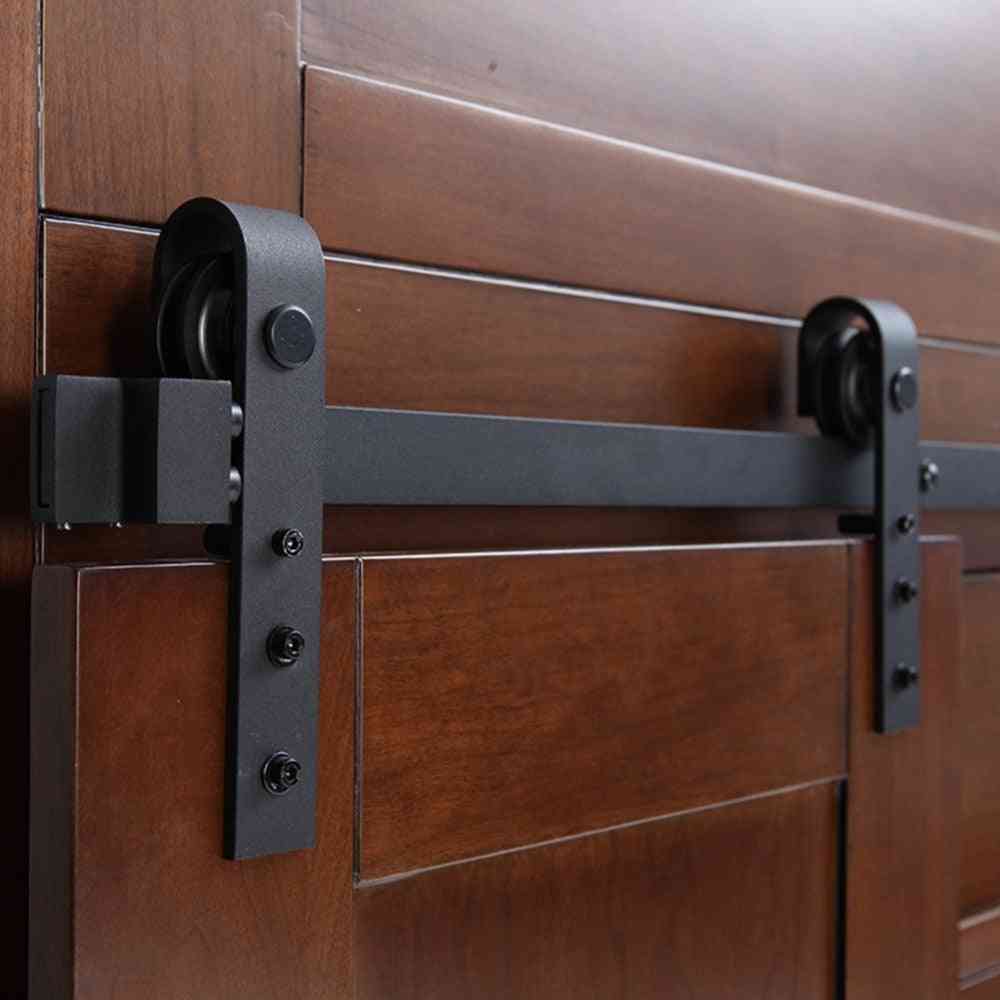 Mini Sliding Barn Door Hardware - Carbon Steel Sliding System For Bathroom Cabinet