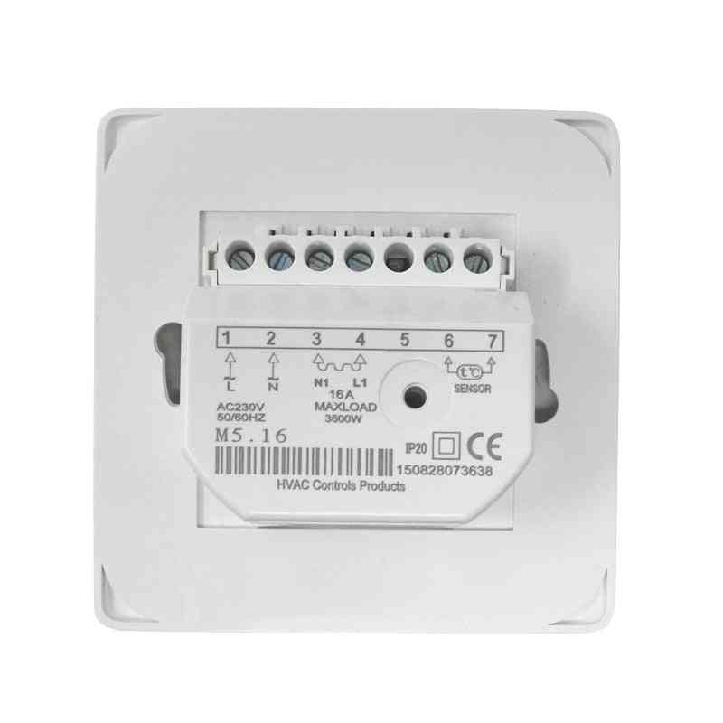 Calefacción por suelo radiante eléctrico termostato ambiente controlador de temperatura regulador caliente 220v 230v 16a sensor ntc programable universal -