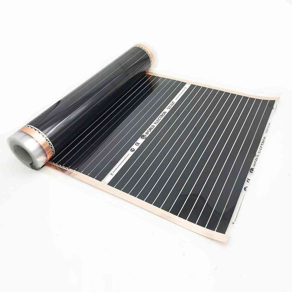 Pellicola calda infrarossi in carbonio con clips, paste isolanti riscaldanti - accessori per pavimento, parete - set 1 mq