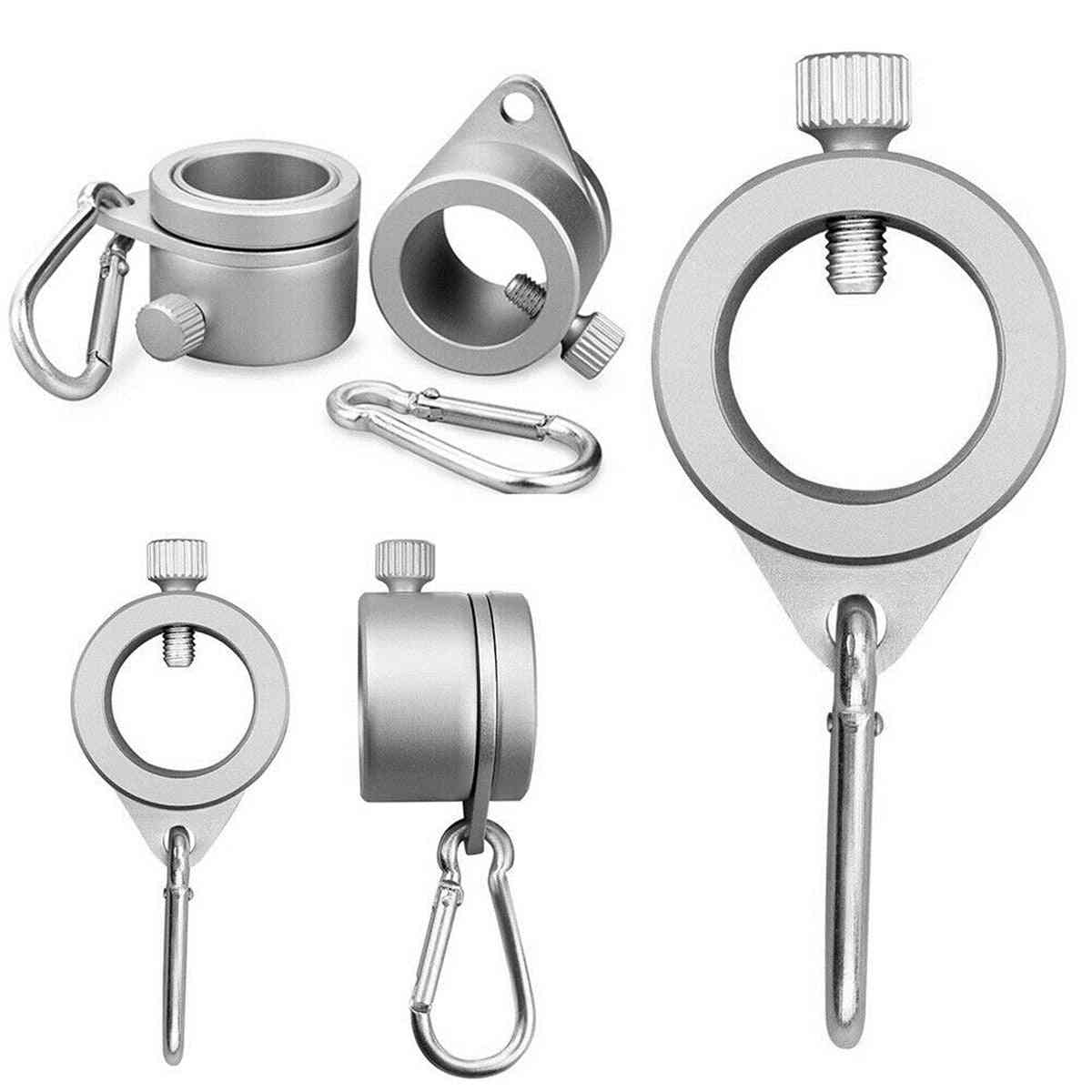 Aluminum Alloy 360 Degree Rotating Flagpole Mounting Rings With Carabiner