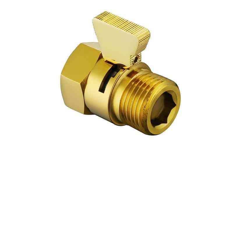 Gold Duschpresse Schnellventil Messing Wassersteuerung, Ventilabsperrschalter für Bidet Spray -