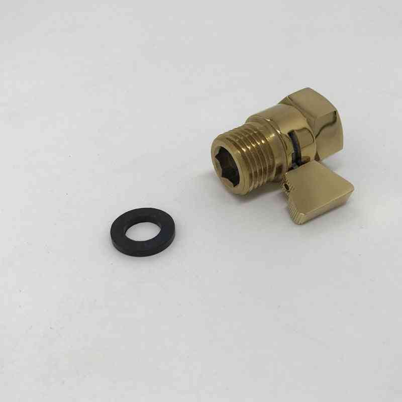 Gold Duschpresse Schnellventil Messing Wassersteuerung, Ventilabsperrschalter für Bidet Spray -