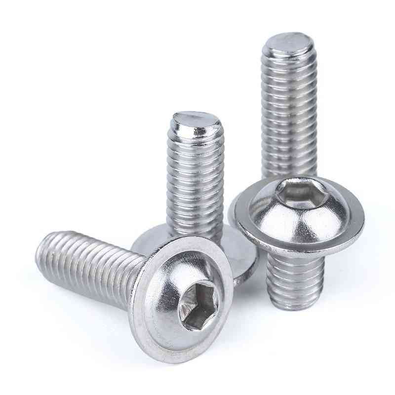 304 Stainless Steel, Round Button Head, Hex Socket Screws With Inner Washer