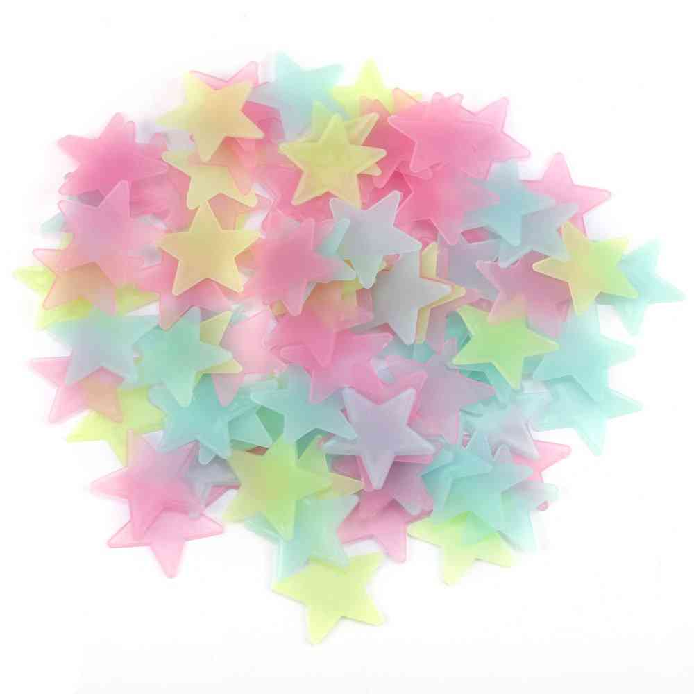 100 piezas 3d resplandor luminoso - hermoso juguete fluorescente en la oscuridad para dormitorio de niños