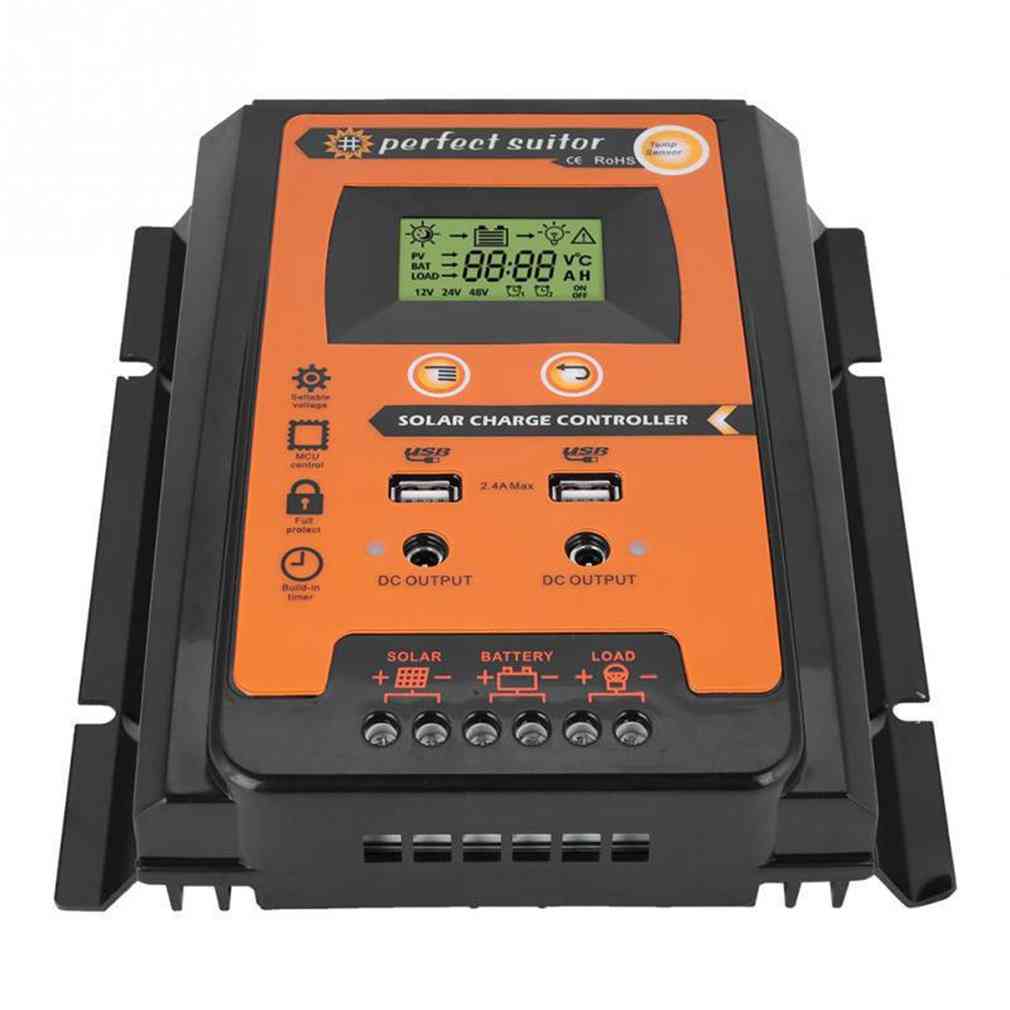 Pwm Auto Solar Charge Discharge Controller With Lcd Battery