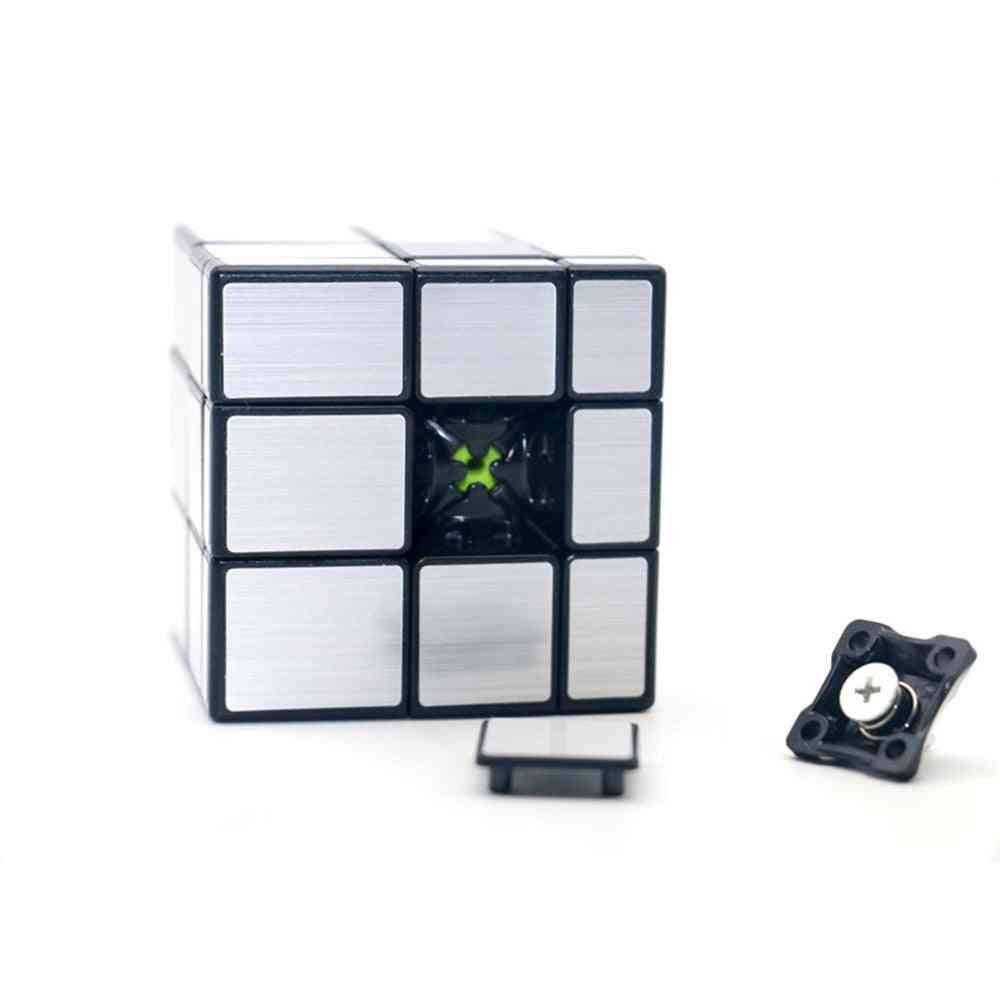 3x3x3 mirror magic cube puzzle speed magico cube baby giocattoli per bambini con adesivi in oro argento