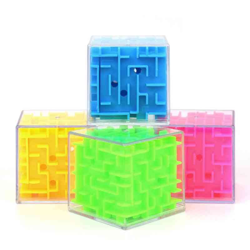 Juegos de paciencia 3d cube puzzle maze toy, hand game case box fun brain game challenge toys balance juguete educativo para niños