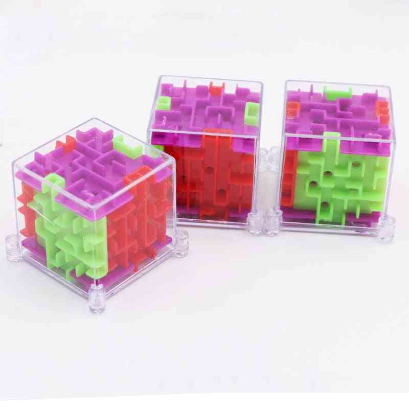 Juegos de paciencia 3d cube puzzle maze toy, hand game case box fun brain game challenge toys balance juguete educativo para niños
