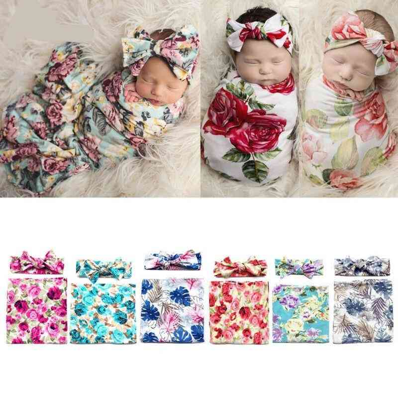 Couverture d'emmaillotage en mousseline douce bébé filles garçons nouveau-né en coton