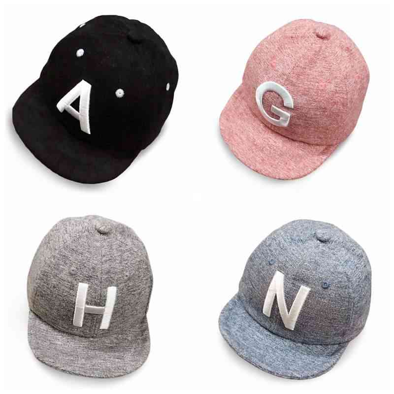Cotton Baby Letter Cap - Adjustable Baseball Caps, Snapback Hip-hop Sun Hat