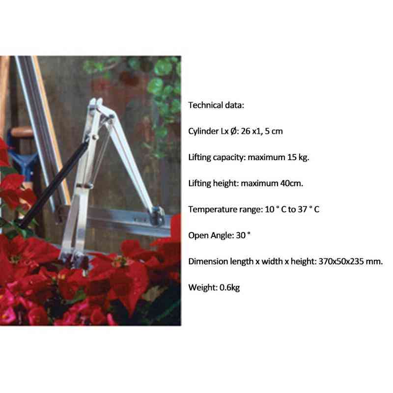 Greenhouse Automatic Window Opener For Agricultural Solar Heat Sensitive Tools