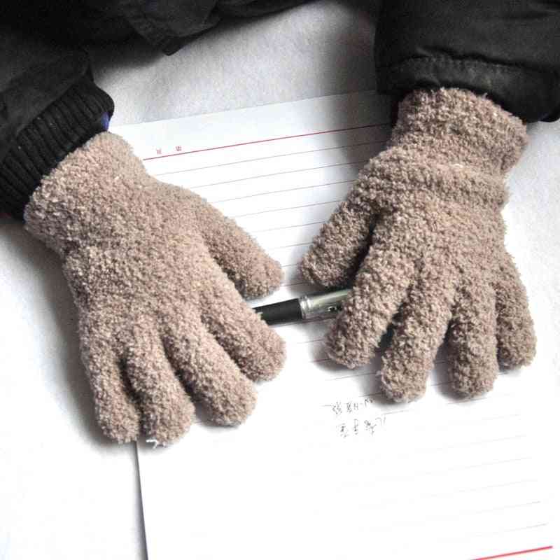 Warmom Coral Fleece Thicken - Plush Furry Full Finger Mittens Soft Gloves