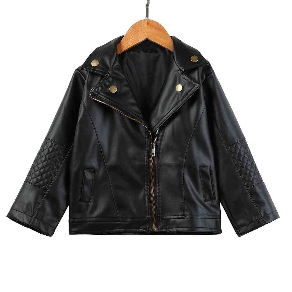 Winter Leather Zipper-short Jacket