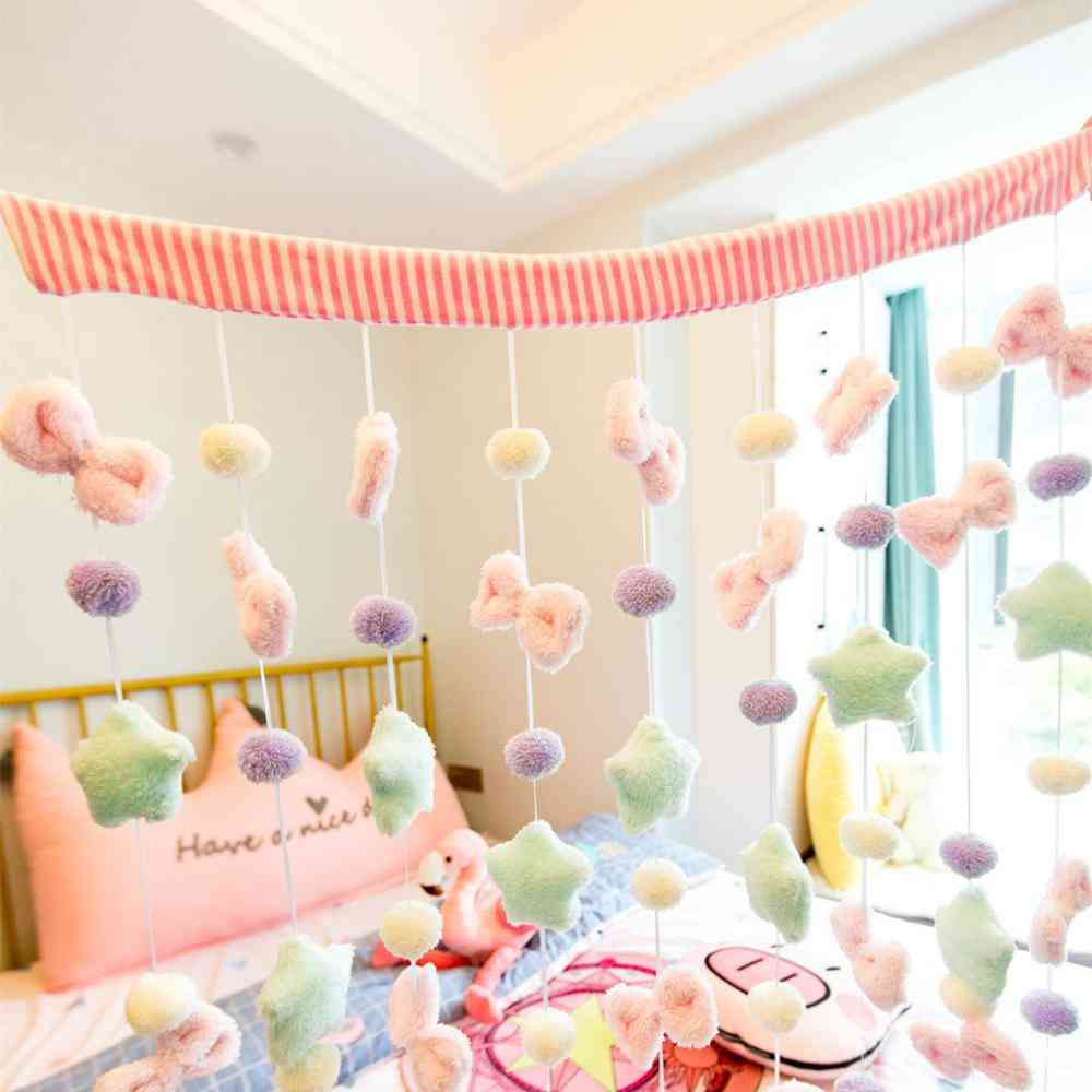 Ins cute bow star ball plush soft stuffed home dormitorio decoración juguete para regalo de cumpleaños y día de san valentín infantil -