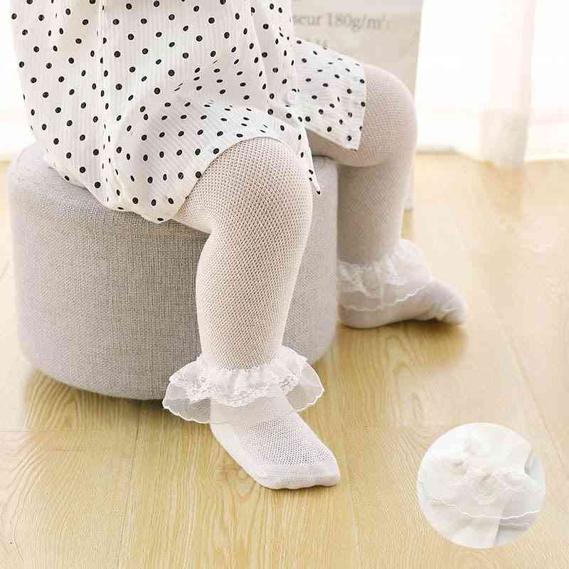 Cute Lace Flower Baby Tights For Newborn Leg Warmer Stockings
