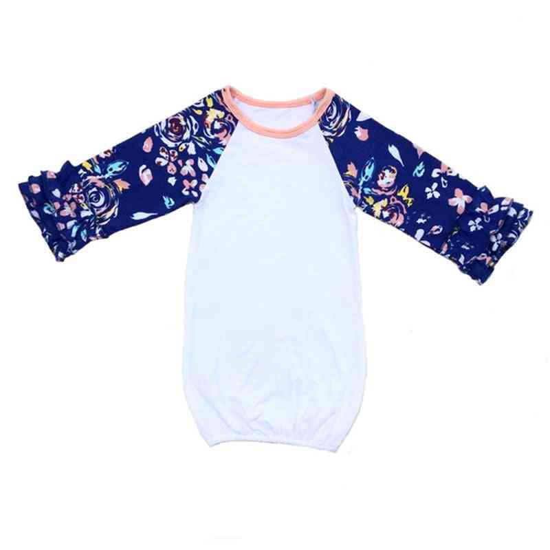 Nyfödd sovsäck - baby sömnklänning, barn flickor volang långärmad guld, nattklänningar baby pyjamas klänningar - zd bg0211 / 3m