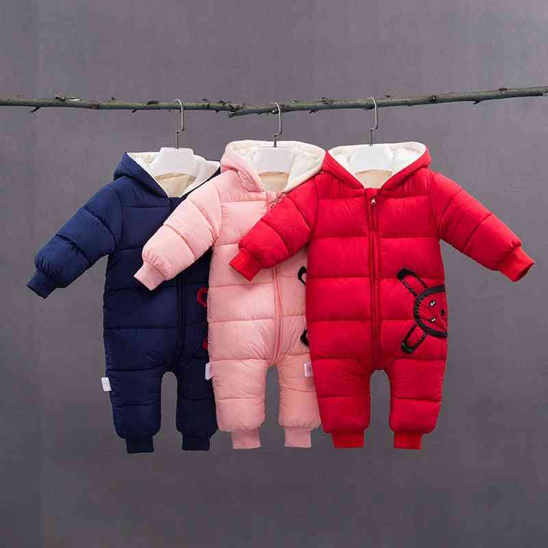 Talvi plus sametti lämmin haalari lasten takki vauvanvaatteet - vastasyntynyt lumipuku poika takki puuvilla tyttö vaatteet body