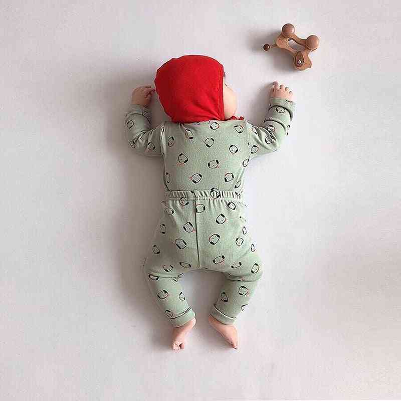 Set de somn pentru bebeluși milancel drăguț cu imprimeu la cățeluș fete băieți poartă haine pentru copii din bumbac cu pălărie