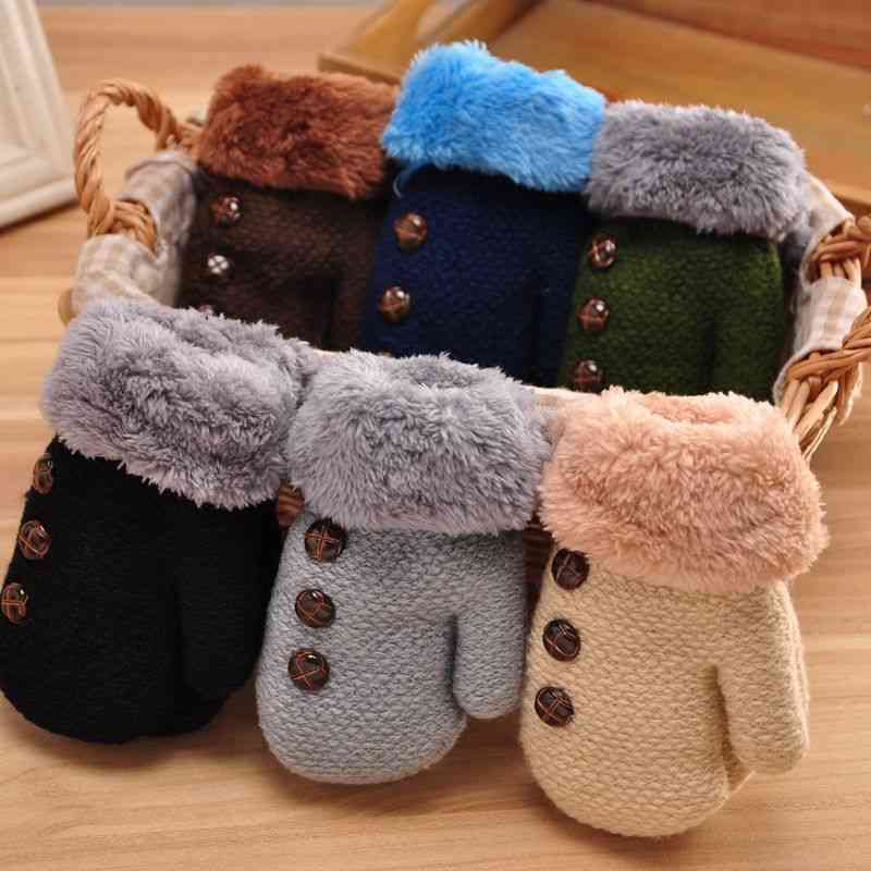 Winter Warm Gloves - Knitted Mittons For Babies