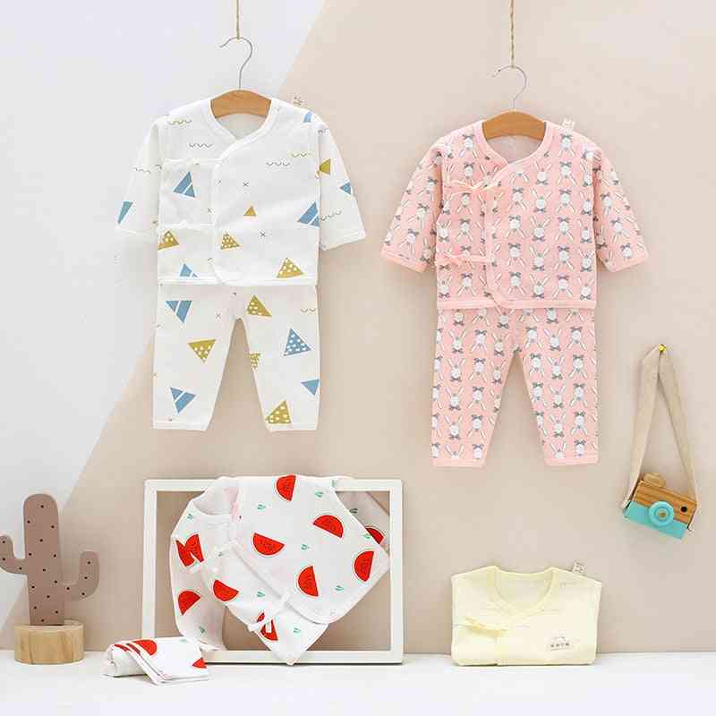 Vêtements de bébé nouveau-né sous-vêtements quatre saisons costume de sommeil en pur coton pour garçons et filles pyjamas de vêtements de nuit bébé - 1 / 3m