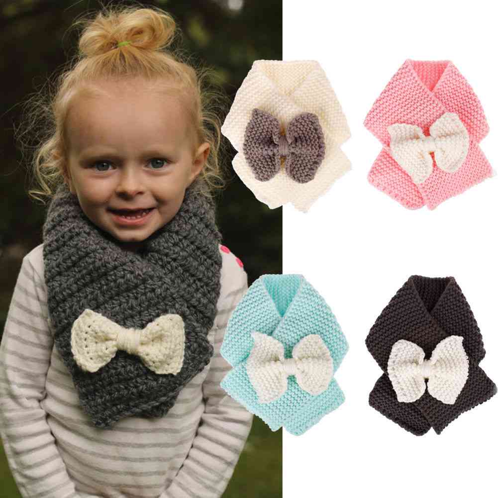 Princess With Bow - Fashionable Winter Knitting Wool Scarf For