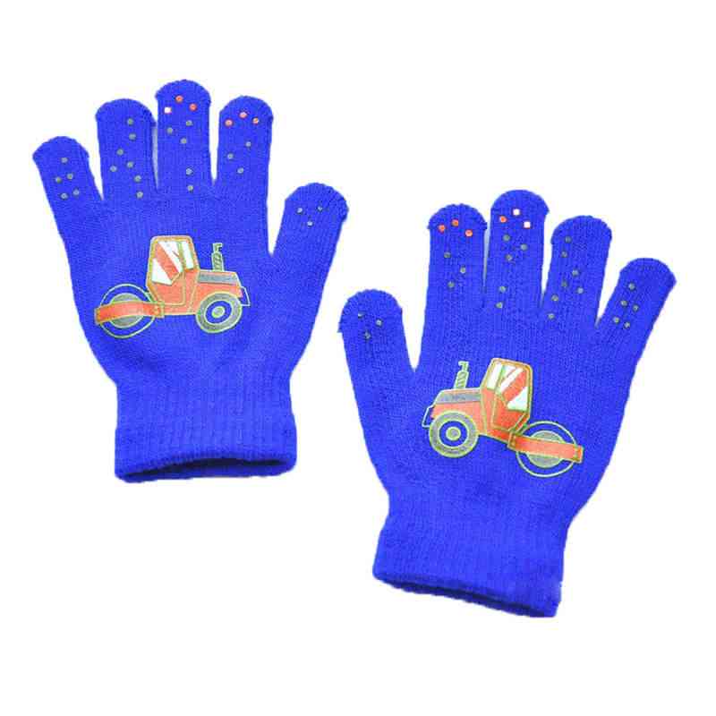 Cute Printing Five-finger Warm Gloves, Outdoor Sports Gloves For Kids