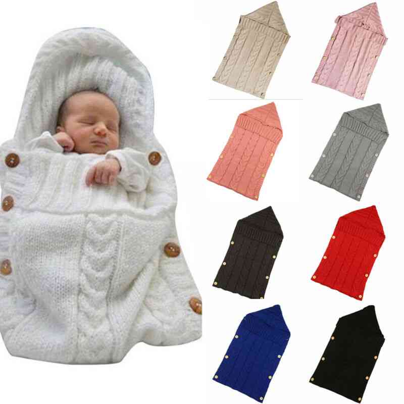 Baby Boy, Girl Blanket Crochet Swaddle Wrap, Sleeping Bags