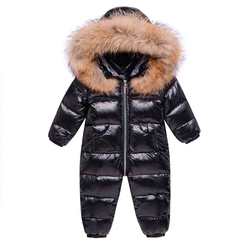 Baby Snowsuit Real Fur, Waterproof, Jumpsuit
