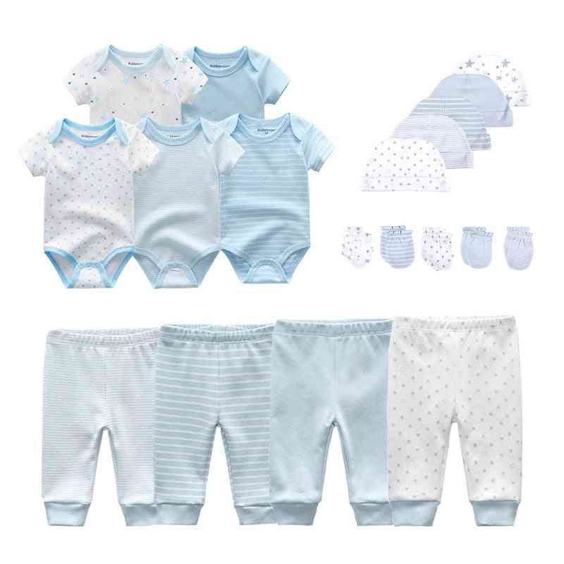 Newborn Baby (bodysuits+pants+hats+gloves) Set