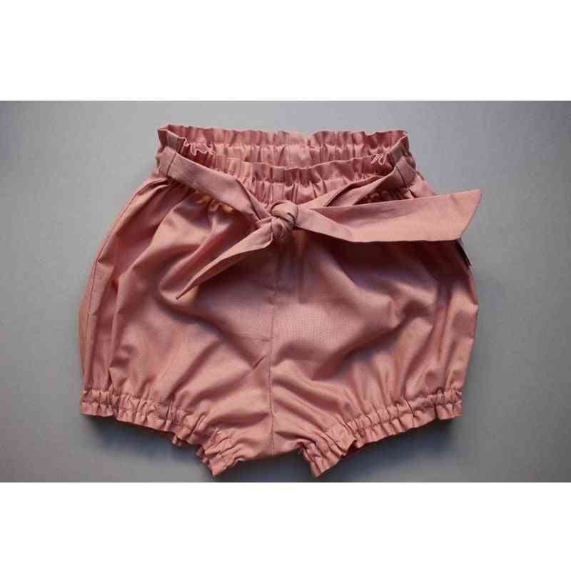 6m-3t solid lace up summer bloomers baby girl shorts pantalones cortos pannolino cover bummies pantaloncini infantili bambino ragazzo - grigio / 6m