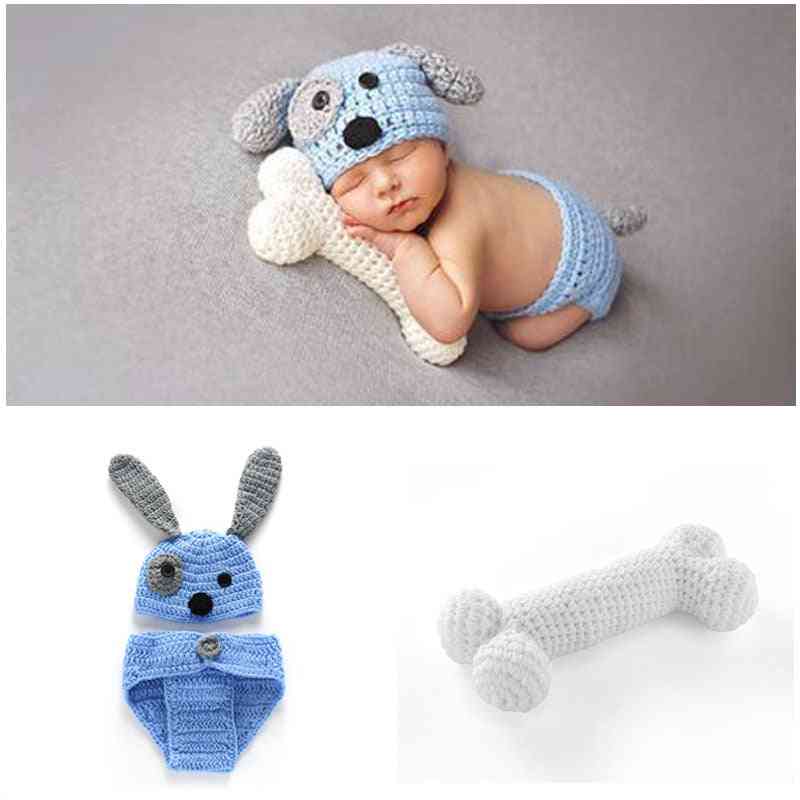 Newborn Baby Photography Props Hat, Crochet Knit Costume Boy Clothes Infant Outfits Accessories