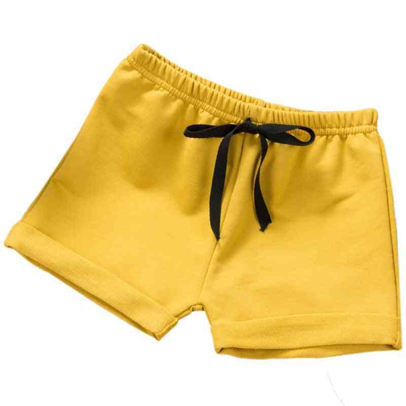 Sommer baby gutt shorts mote bomull for gutter jenter smårolling truser barn strand sportsbukseklær - svart / 9m