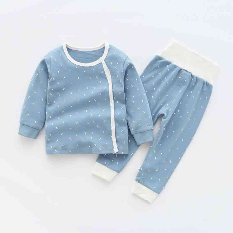 Autumn Baby Home Clothes Spring Baby Sleepwear Sets For Cotton Underwear High Waist Pants+tops Pajamas