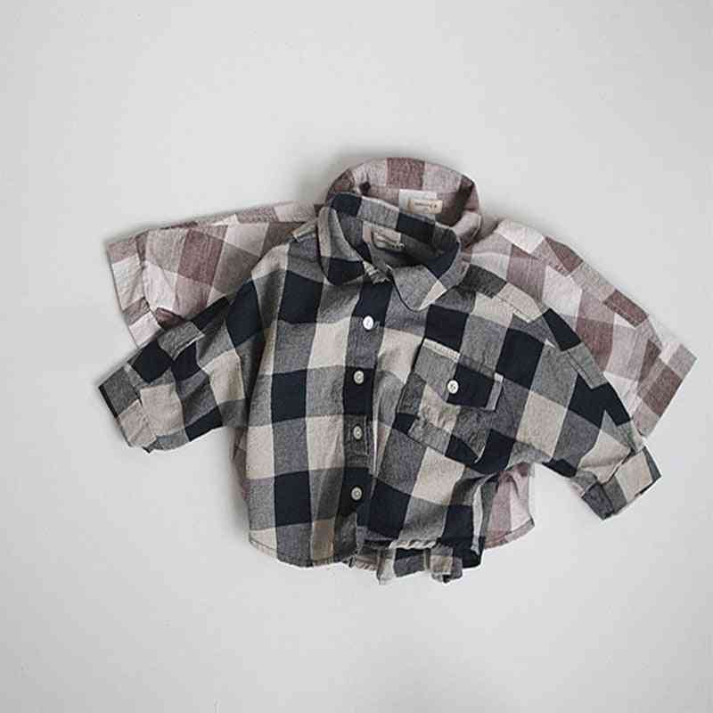 Long Sleeve, Plaid Patttern-regular Fit Casual Shirt